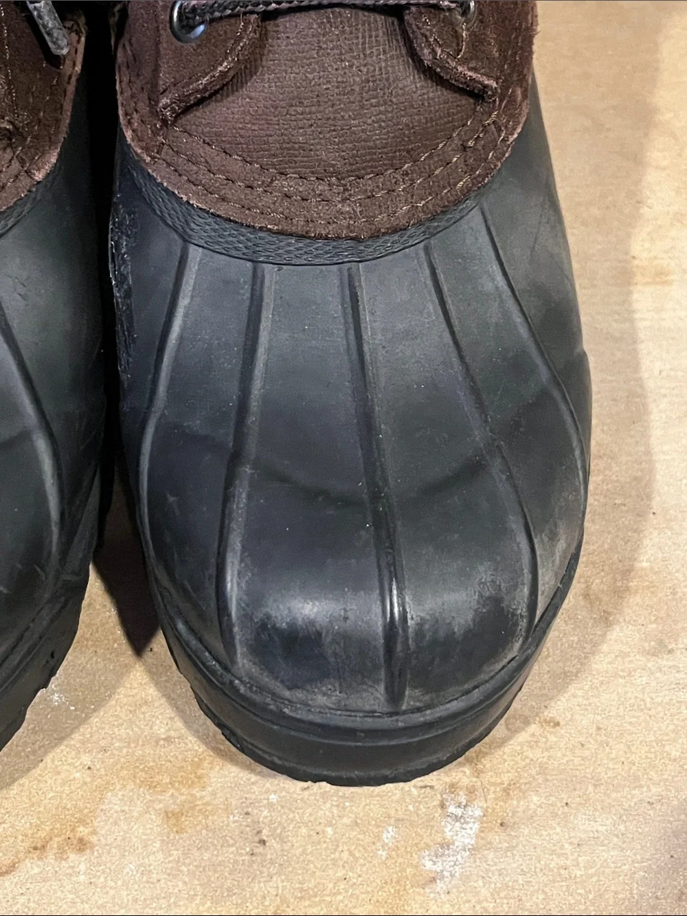 ThermoLite Brown Leather & Black Rubber Waterproof Winter Boots